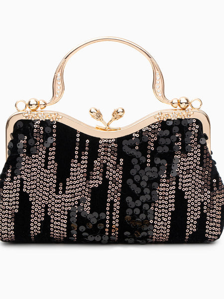Alyannah Sequin Flannel Handbag - Opulent Empire