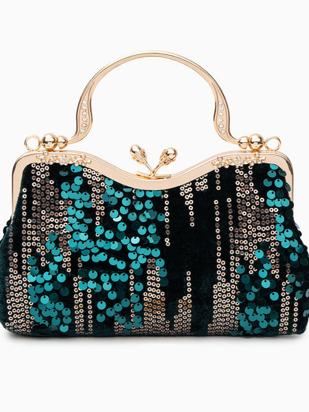 Alyannah Sequin Flannel Handbag - Opulent Empire