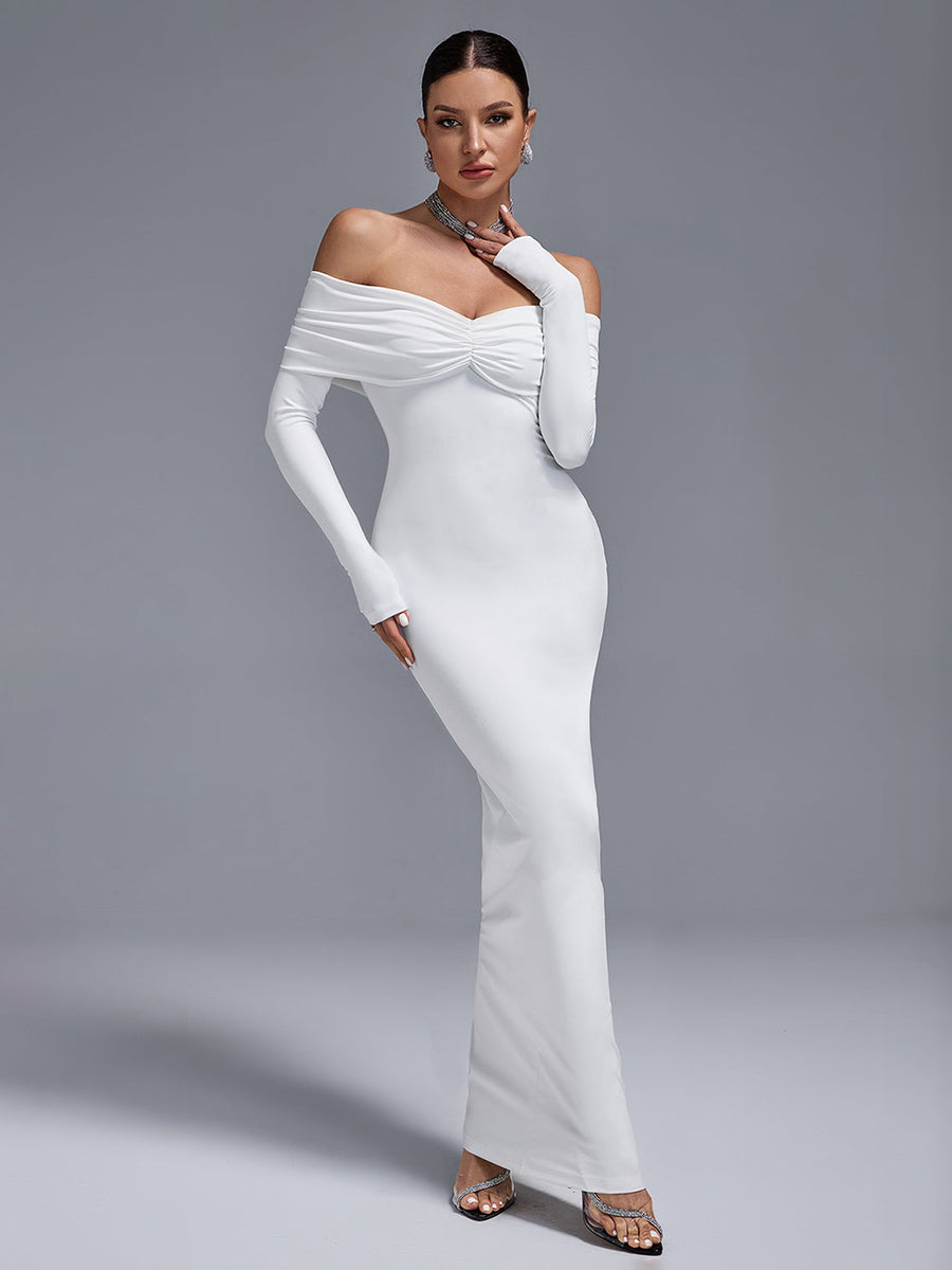 Off Shoulder Elegant Maxi Bodycon Dress