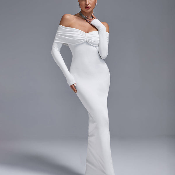 Off Shoulder Elegant Maxi Bodycon Dress