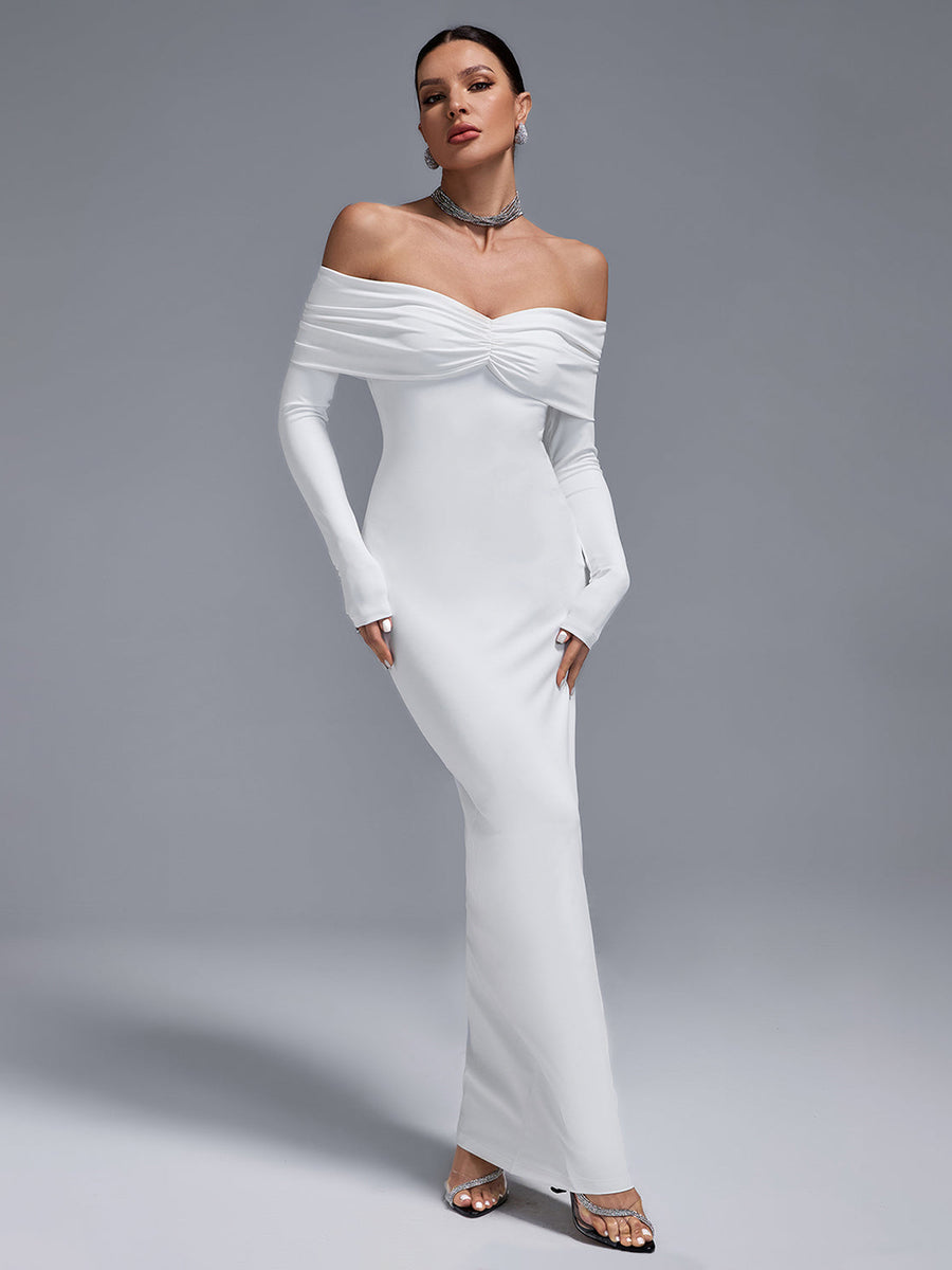 Off Shoulder Elegant Maxi Bodycon Dress