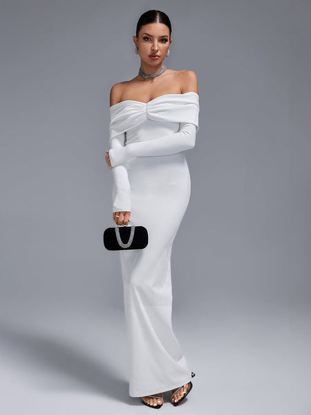 Off Shoulder Elegant Maxi Bodycon Dress