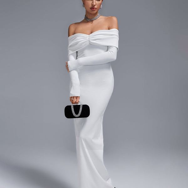 Off Shoulder Elegant Maxi Bodycon Dress