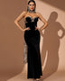 Leopard Bustier Maxi Dress With Neck Scarf