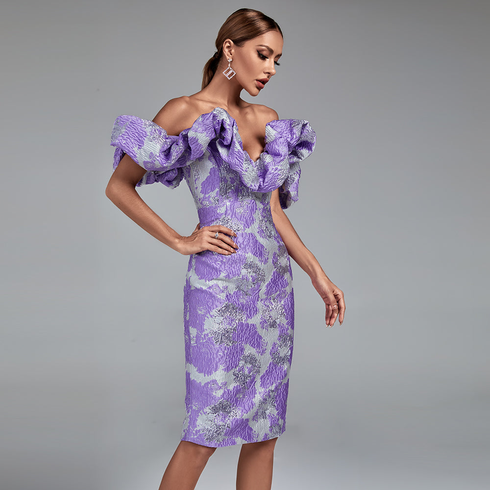 Jules Marceau — Short fitted pleated strapless dress with backless design for a chic and elegant look