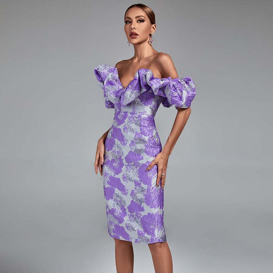 Jules Marceau — Short fitted pleated strapless dress with backless design for a chic and elegant look, alternate view 2