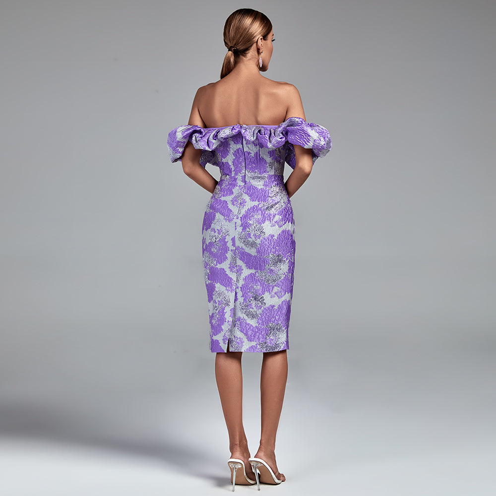 Jules Marceau — Short fitted pleated strapless dress with backless design for a chic and elegant look, alternate view 5