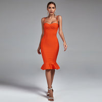 Wisteria — Strappy Fishtail Over Knee Bandage Dress, alternate view 6