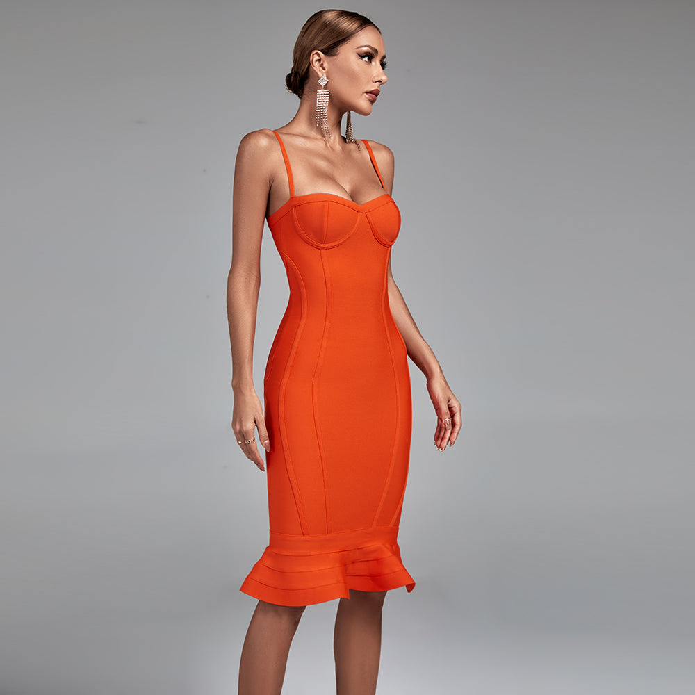 Wisteria — Strappy Fishtail Over Knee Bandage Dress, alternate view 2