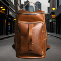Benjamin™ — Vintage Leather Backpack Retro Brown Men's Statement Handbag