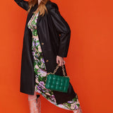 Black Eco Leather Trench Coat-2