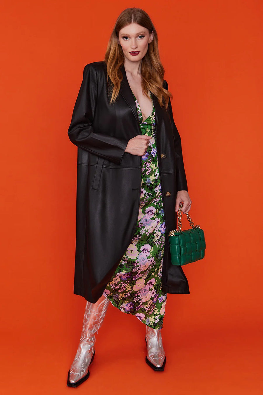 Cassiane Beaumont — Black Eco Leather Trench Coat