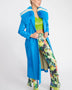 Blue Tencel Blend Eco Leather Trench Coat-0