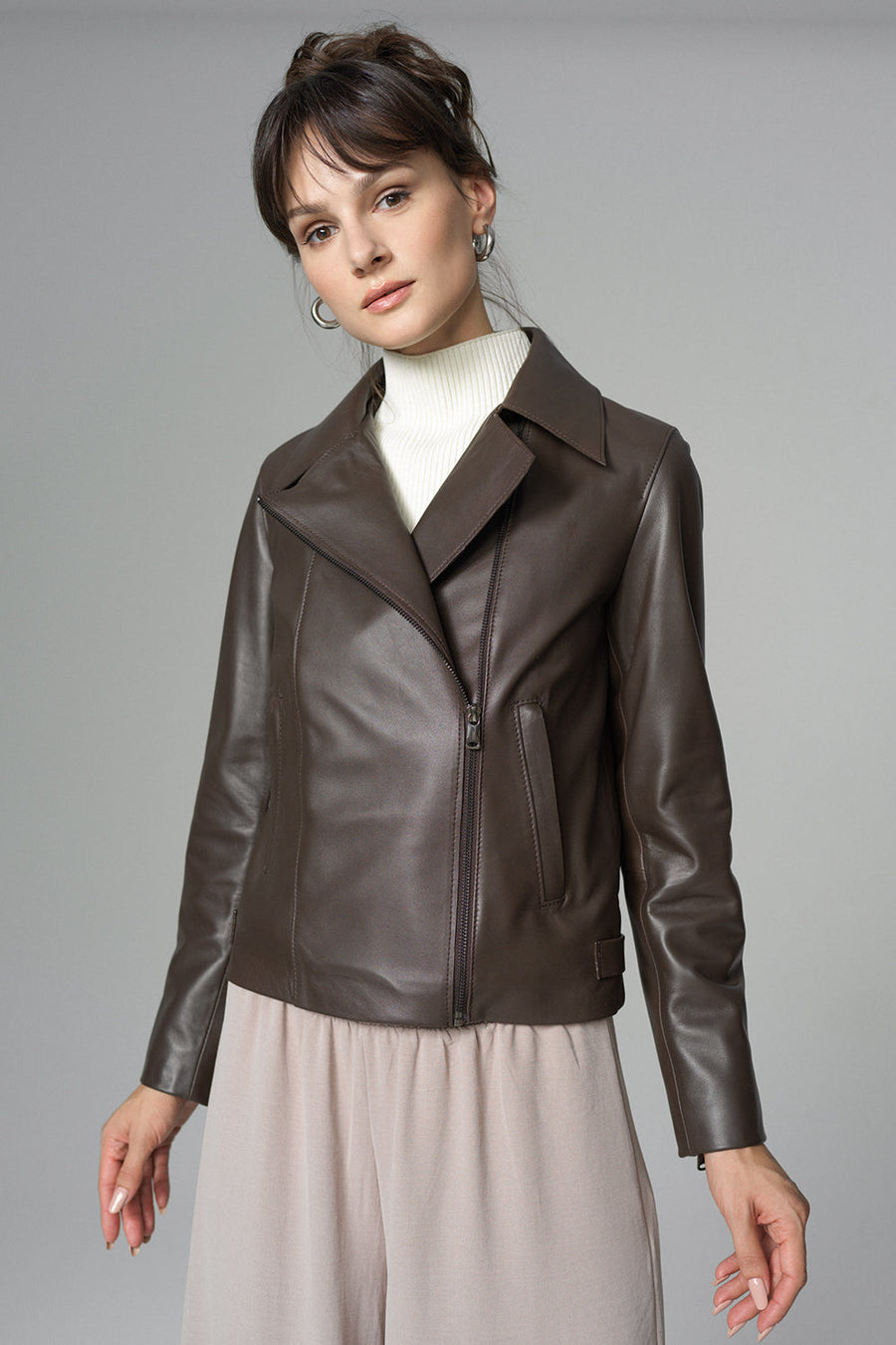 Winola — Chocolate Genuine Leather Jacket