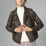 Chocolate Genuine Leather Jacket-2