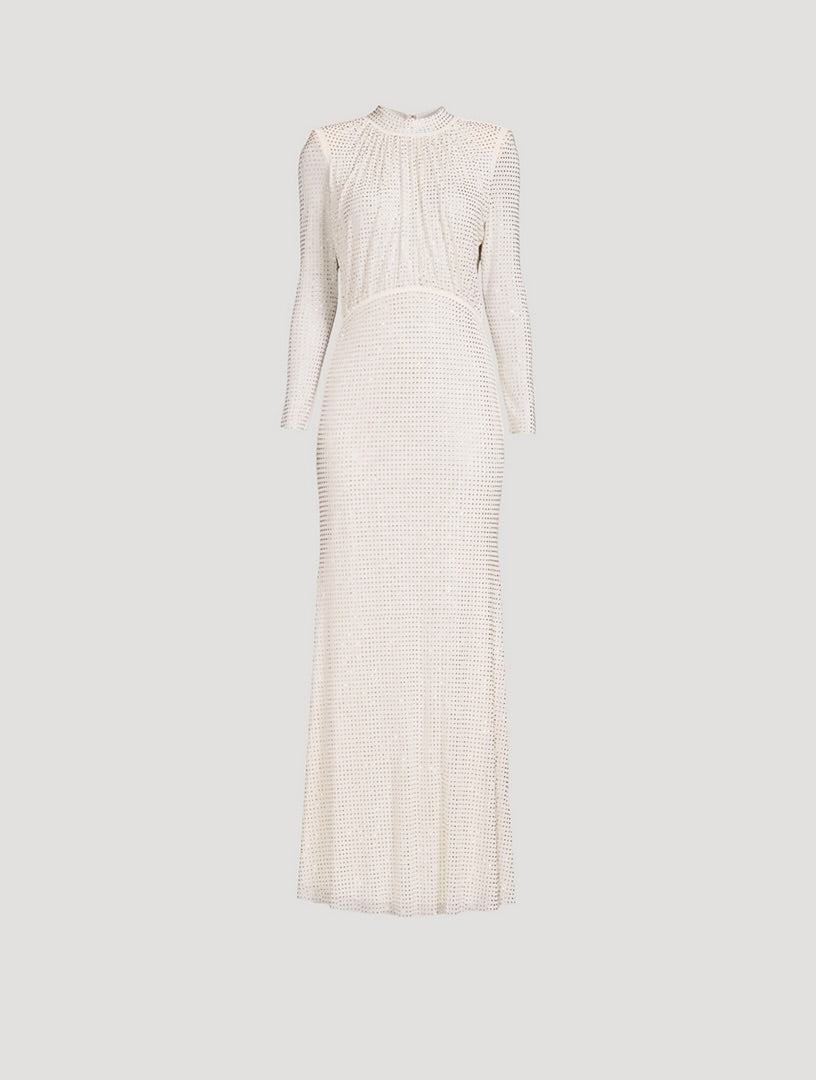 Firona™ | Crystal Mesh Maxi Dress - Opulent Empire