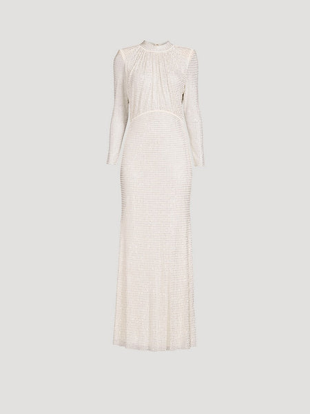 Firona™ | Crystal Mesh Maxi Dress - Opulent Empire