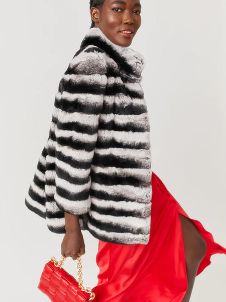 Grey Special Edition Chinchilla Effect Coney Fur Jacket