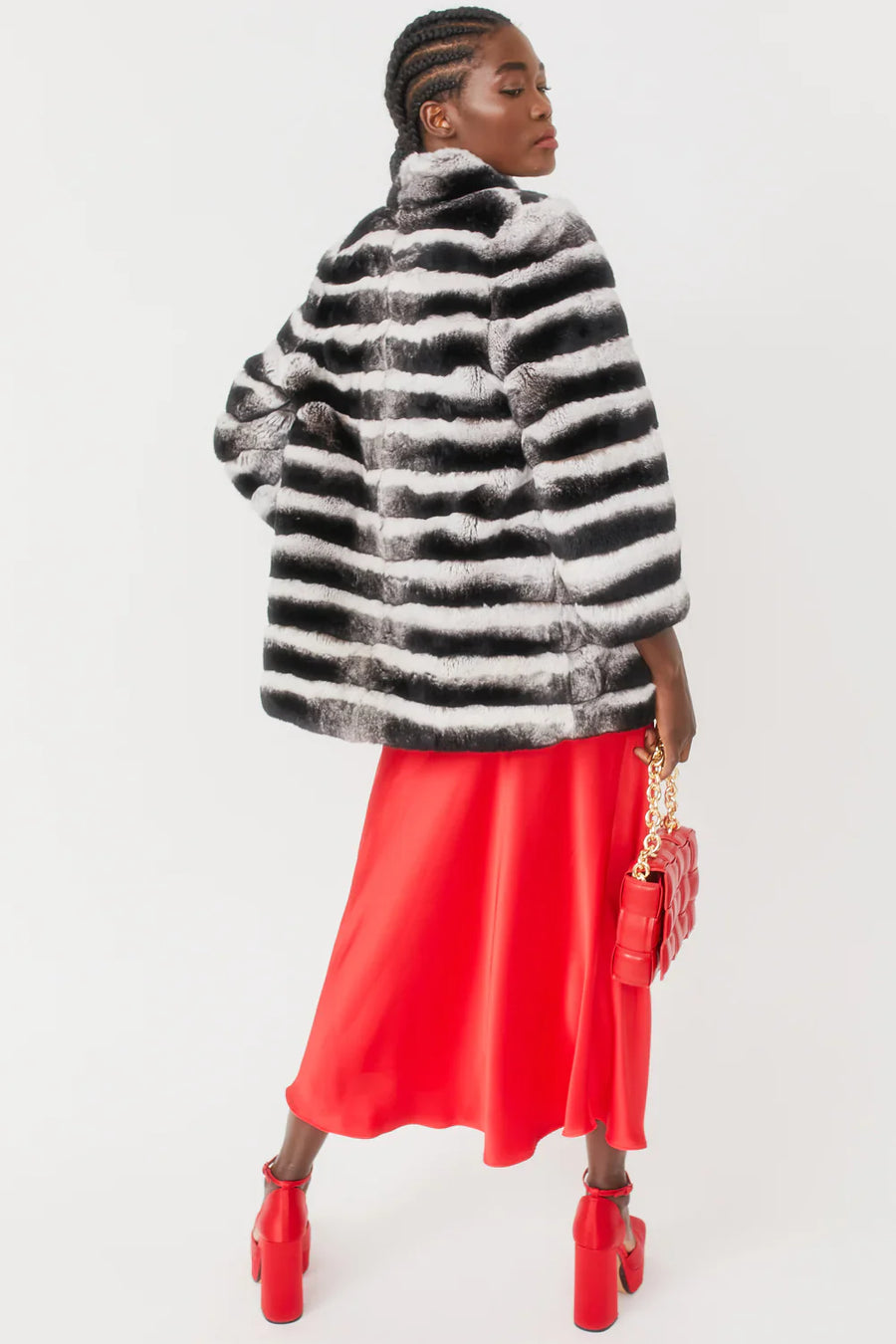 Melisande — Grey Special Edition Chinchilla Effect Coney Fur Jacket