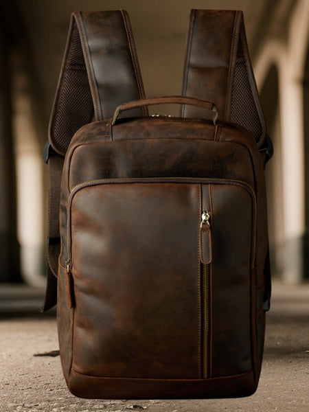 Cameron™ | Handcrafted Retro Leather Backpack