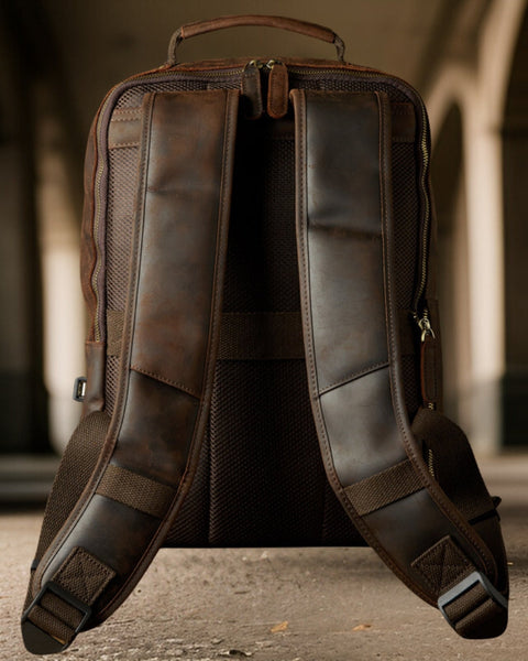 Cameron™ | Handcrafted Retro Leather Backpack