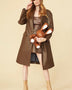 Chocolate Eco Leather Trench Coat-0