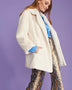 Cream Faux Fur Midi Coat-0