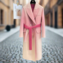 Sophia™ | Fashion Gradient Color Belt Wool Overcoat