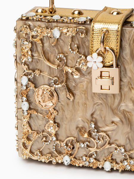 Acrylic Box Handbag - Opulent Empire