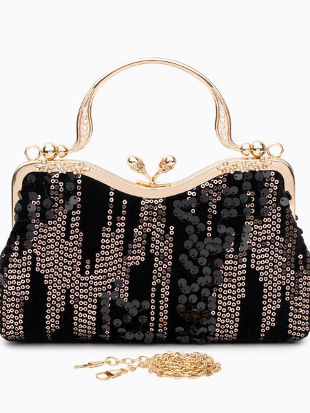 Alyannah Sequin Flannel Handbag - Opulent Empire