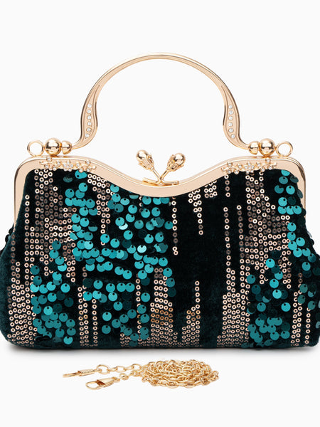 Alyannah Sequin Flannel Handbag - Opulent Empire