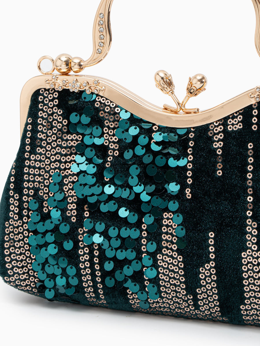 Alyannah Sequin Flannel Handbag - Opulent Empire