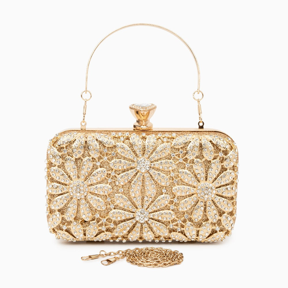 Damaris — Flower Rhinestones Clutch Bag, alternate view 5