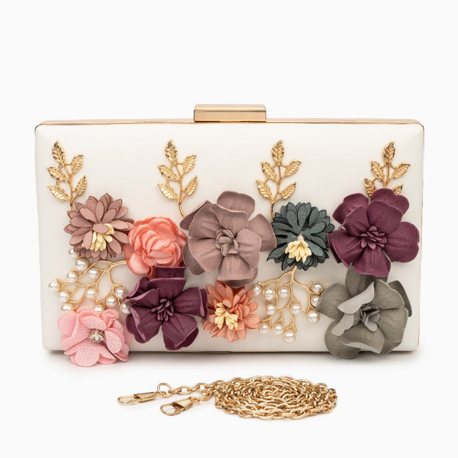 Juliet Flower Clutch Bag - Opulent Empire