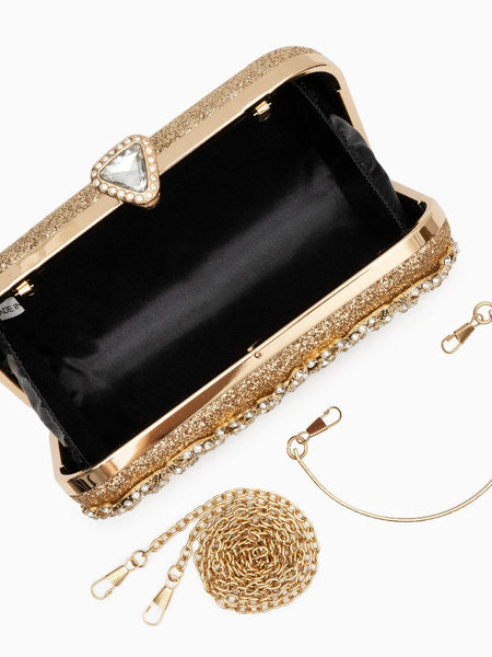 Flower Rhinestones Clutch Bag - Opulent Empire