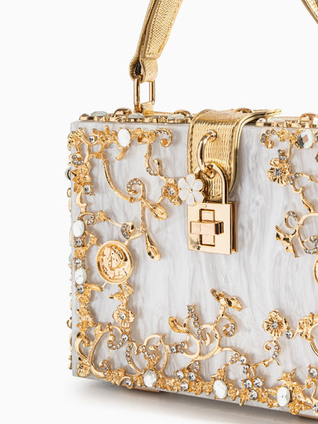 Acrylic Box Handbag - Opulent Empire