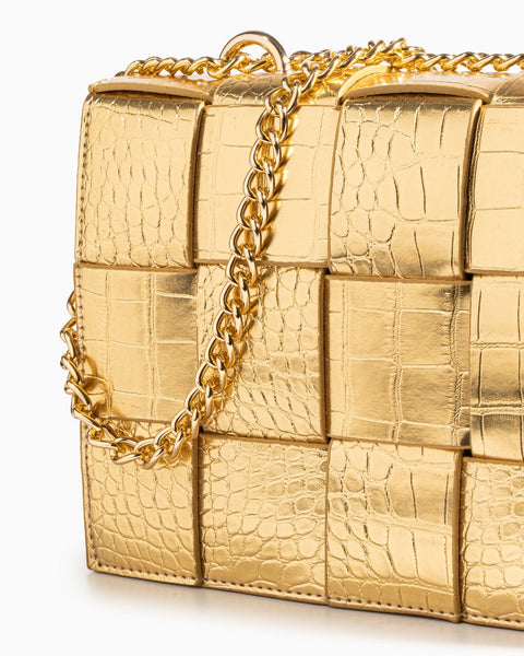 Crocodile Pattern Crossbody Bag