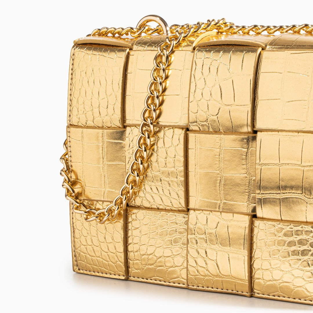 Briony — Crocodile Pattern Crossbody Bag, alternate view 2