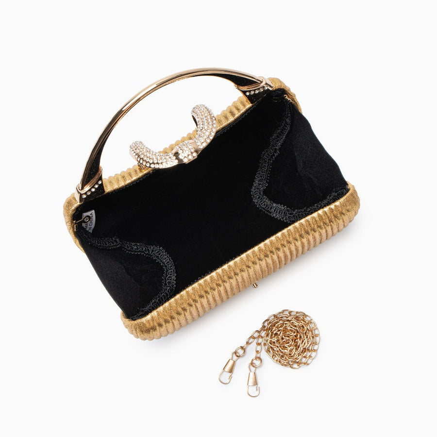Fancy Metallic Evening Handbag - Opulent Empire