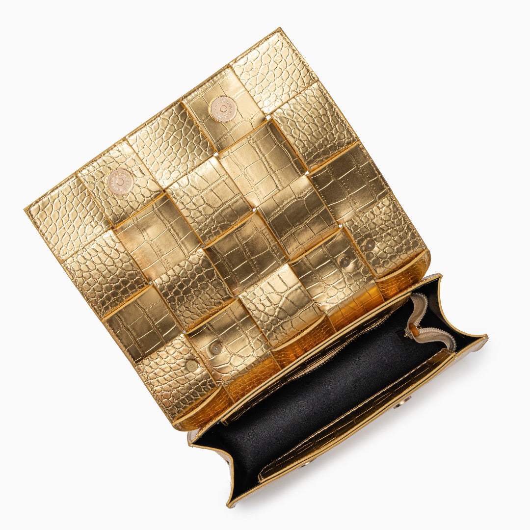 Briony — Crocodile Pattern Crossbody Bag, alternate view 6