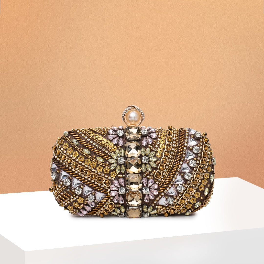 Cynthia — Beaded Embroidery Clutch Bag, alternate view 5