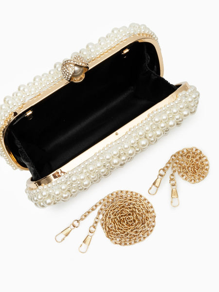 Chantal Pearl Clutch Bag - Opulent Empire