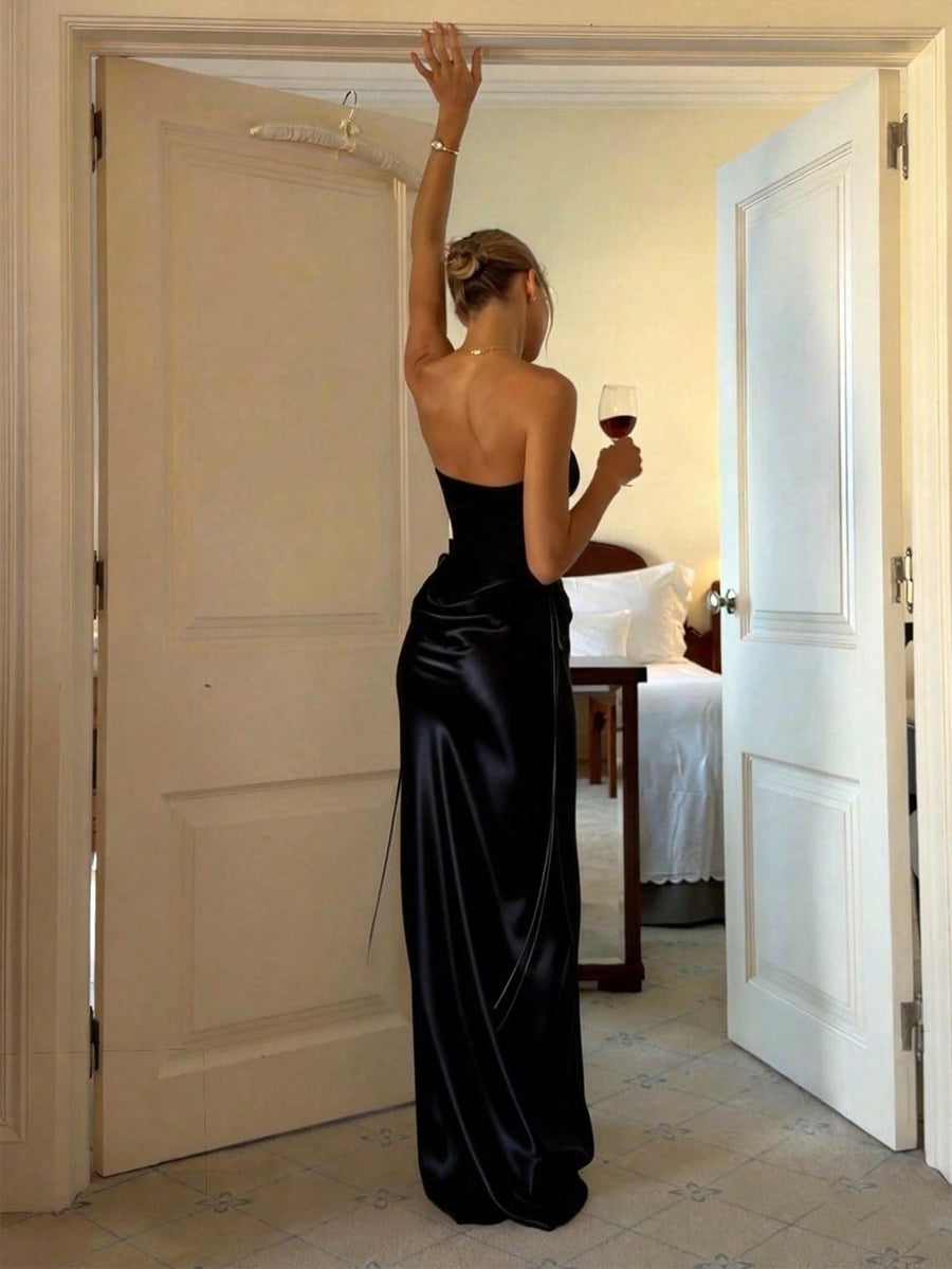 Alessia Moreau — Strapless Ruched Bodycon Dress Set, alternate view 2