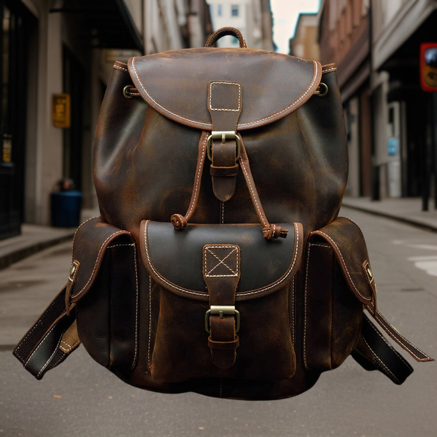 Daniel™ — Classic Premium Leather Backpack Men's Statement Handbag