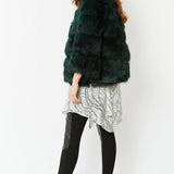 Dark Green Faux Fur Ella Coat-3