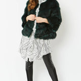 Dark Green Faux Fur Ella Coat-0