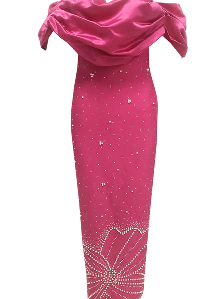 Off Shoulder Bloom Starlit Bandage Kleid