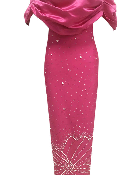 Off Shoulder Bloom Starlit Bandage Dress