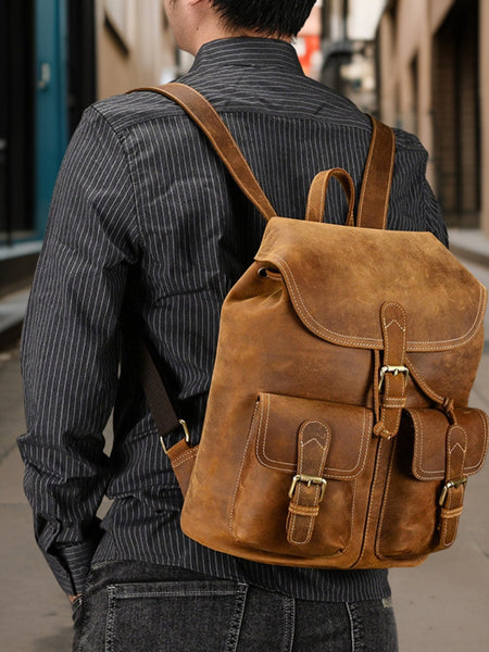Elijah™ | Stylish Leather Backpack