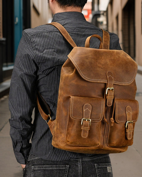 Elijah™ | Stylish Leather Backpack